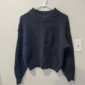 Universal Thread Dark Charcoal Textured Knit Sweater, Size Medium
